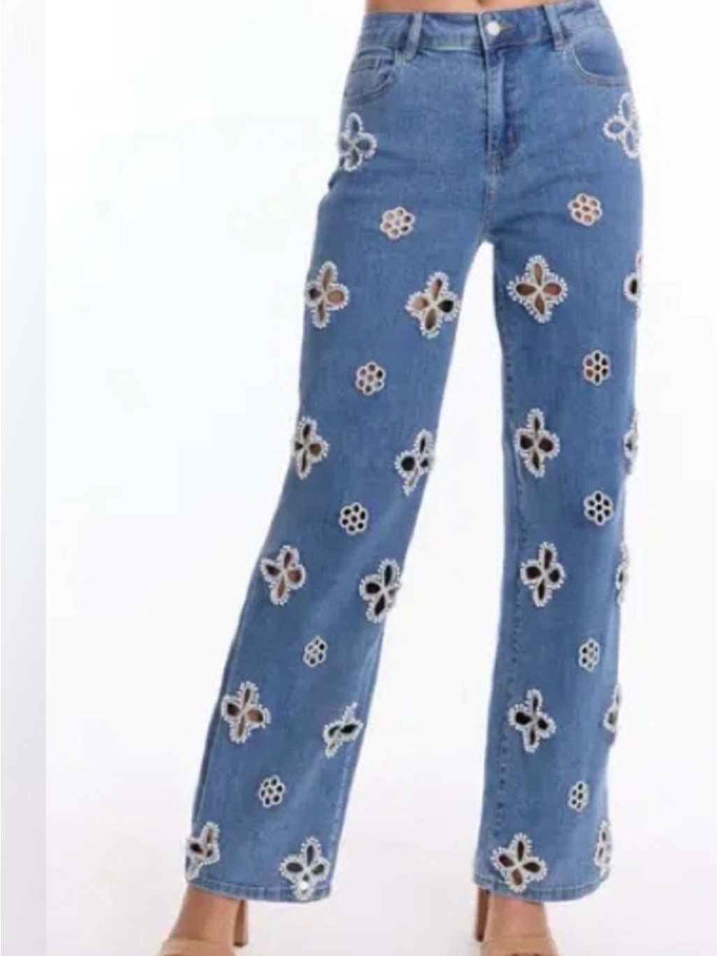 The Noli Shop Pearl Jeans Size 27, New Without Tags
